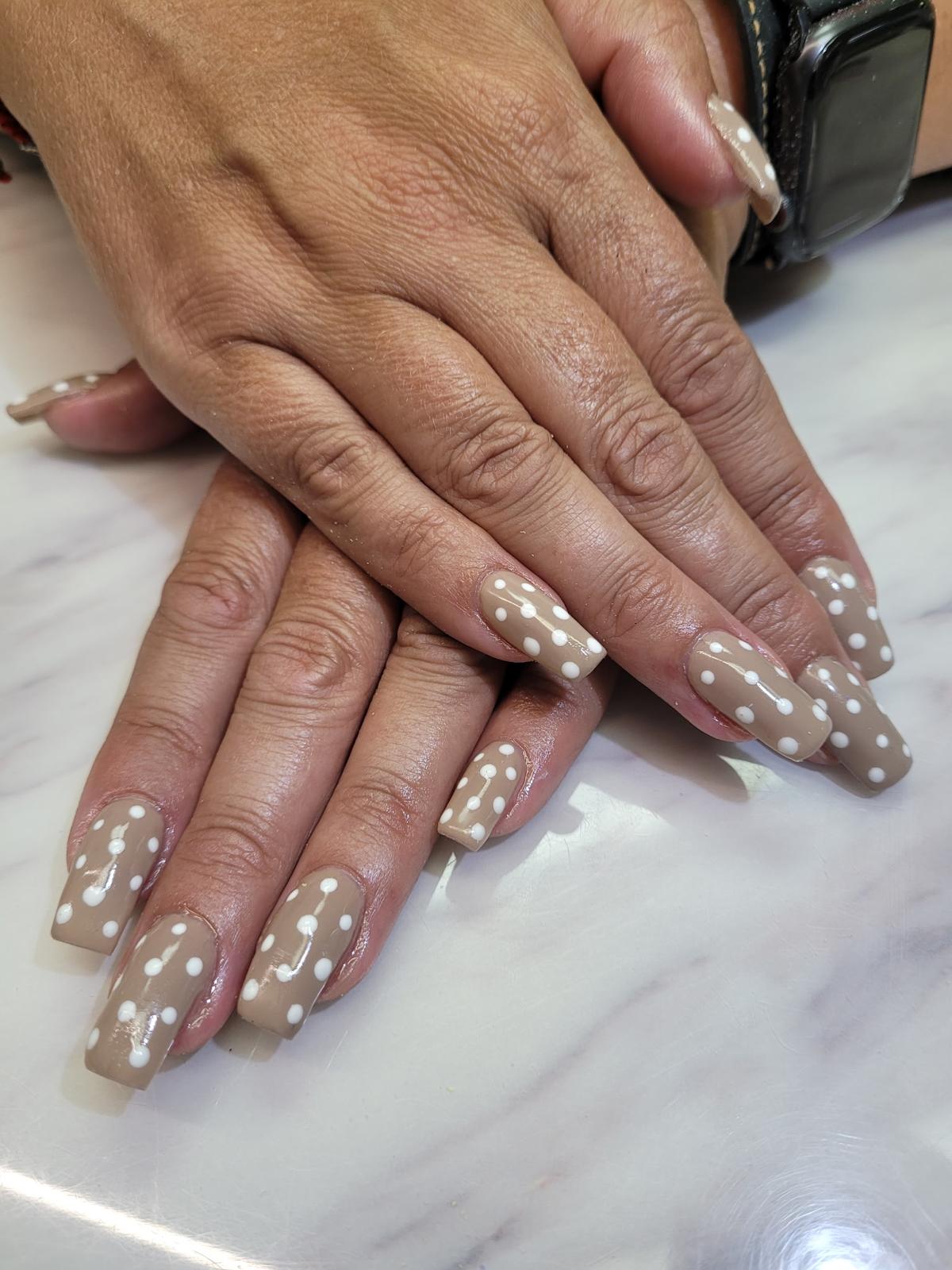 Chrome mirror nail art on coffin nails — Allegro Nail Parlour, El Paso westside